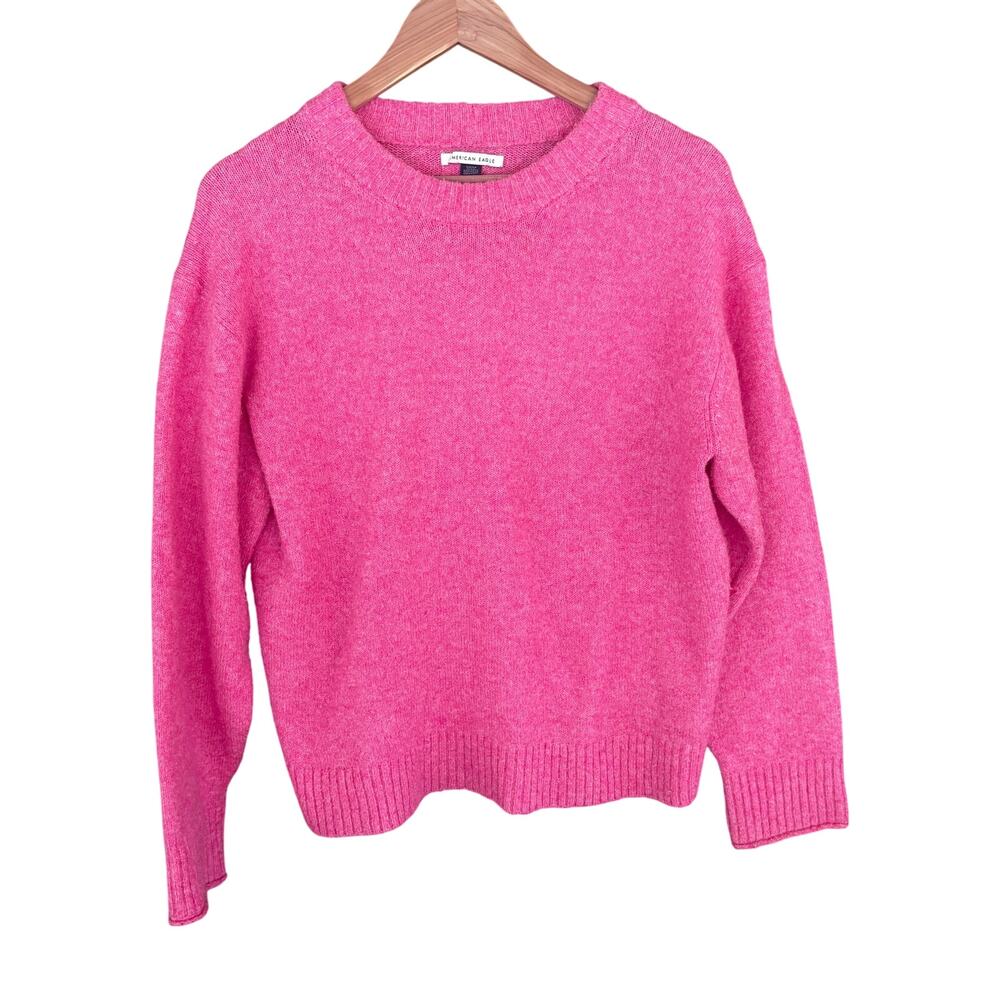 American Eagle Crewneck Sweater S Pink Academia Prep